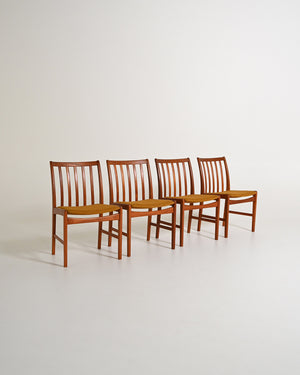 Set di 4 sedie in teak, Scandinavia, anni '60