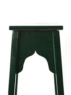 Piedistallo svedese vintage in legno dipinto verde 2