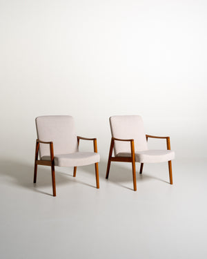 Poltrone scandinave in teak, anni '50/'60