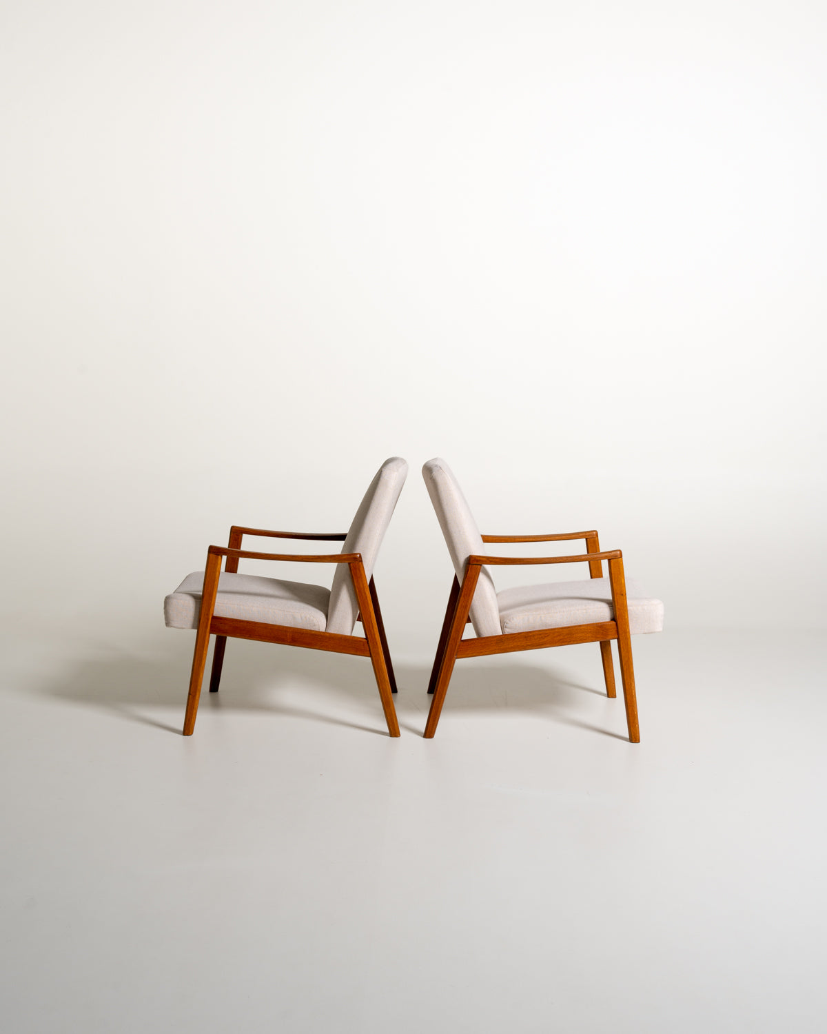 Poltrone scandinave in teak, anni '50/'60