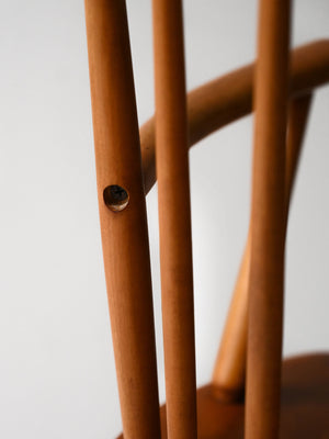 Sedia a dondolo scandinava anni 50/60 in faggio e teak 6