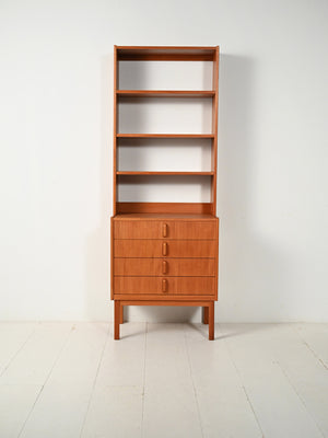 Libreria scandinava in teak di Bertil Fridhagen per Bodafors, anni ’60 1
