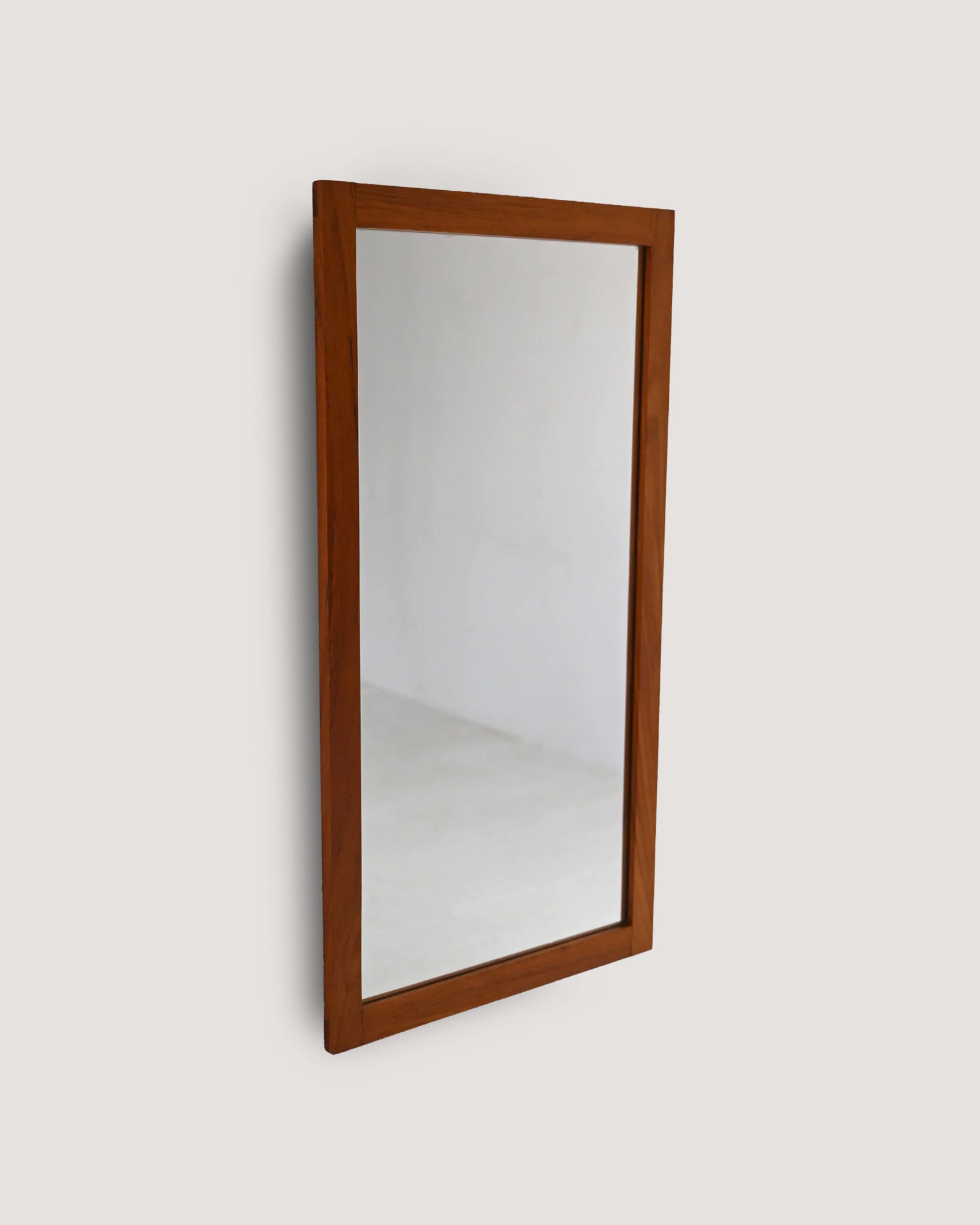 Specchio danese in teak anni '60 – Cornice in legno vintage