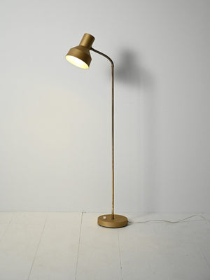 Lampada da terra scandinava in ottone e metallo cromato, anni 60/70