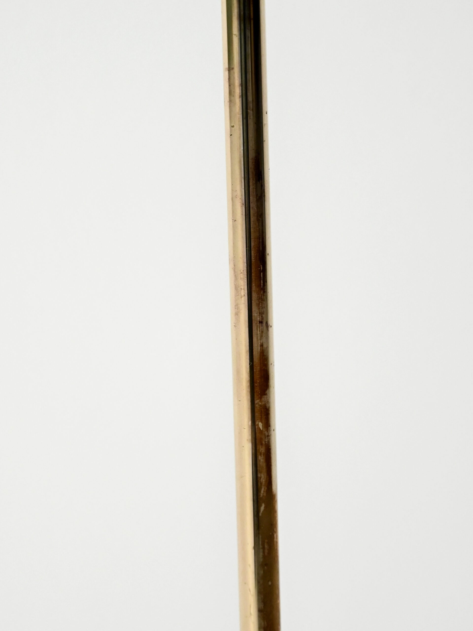 Lampada da terra scandinava in ottone e metallo cromato, anni 60/70 5