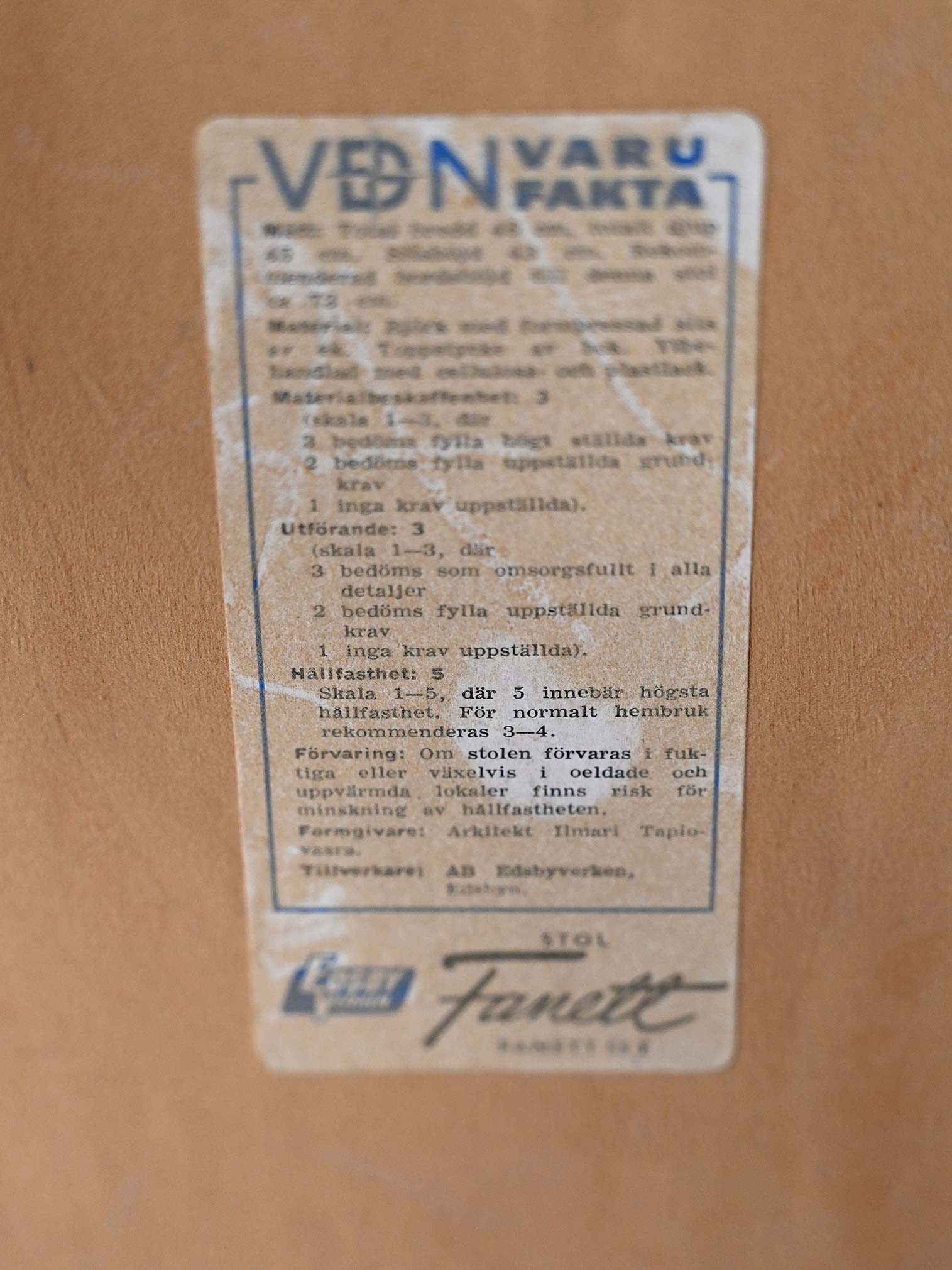 Coppia originale di sedie Fanett anni ’50 7