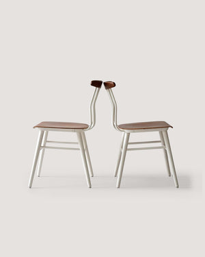 Coppia di sedie nordiche in legno