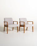 Coppia di poltrone scandinave in rovere, anni ’60