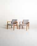 Coppia di poltrone scandinave in rovere, anni ’60