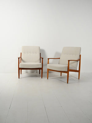 Coppia poltrone scandinave teak anni ’50–’60 1