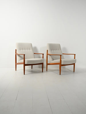 Coppia poltrone scandinave teak anni ’50–’60 3