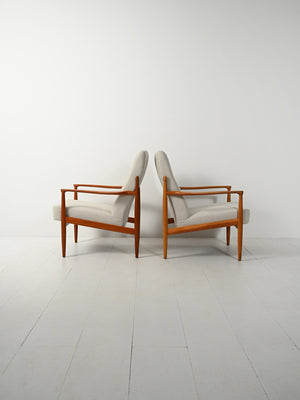 Coppia poltrone scandinave teak anni ’50–’60