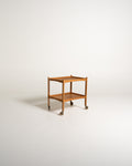 Carrello rettangolare scandinavo in rovere anni '60