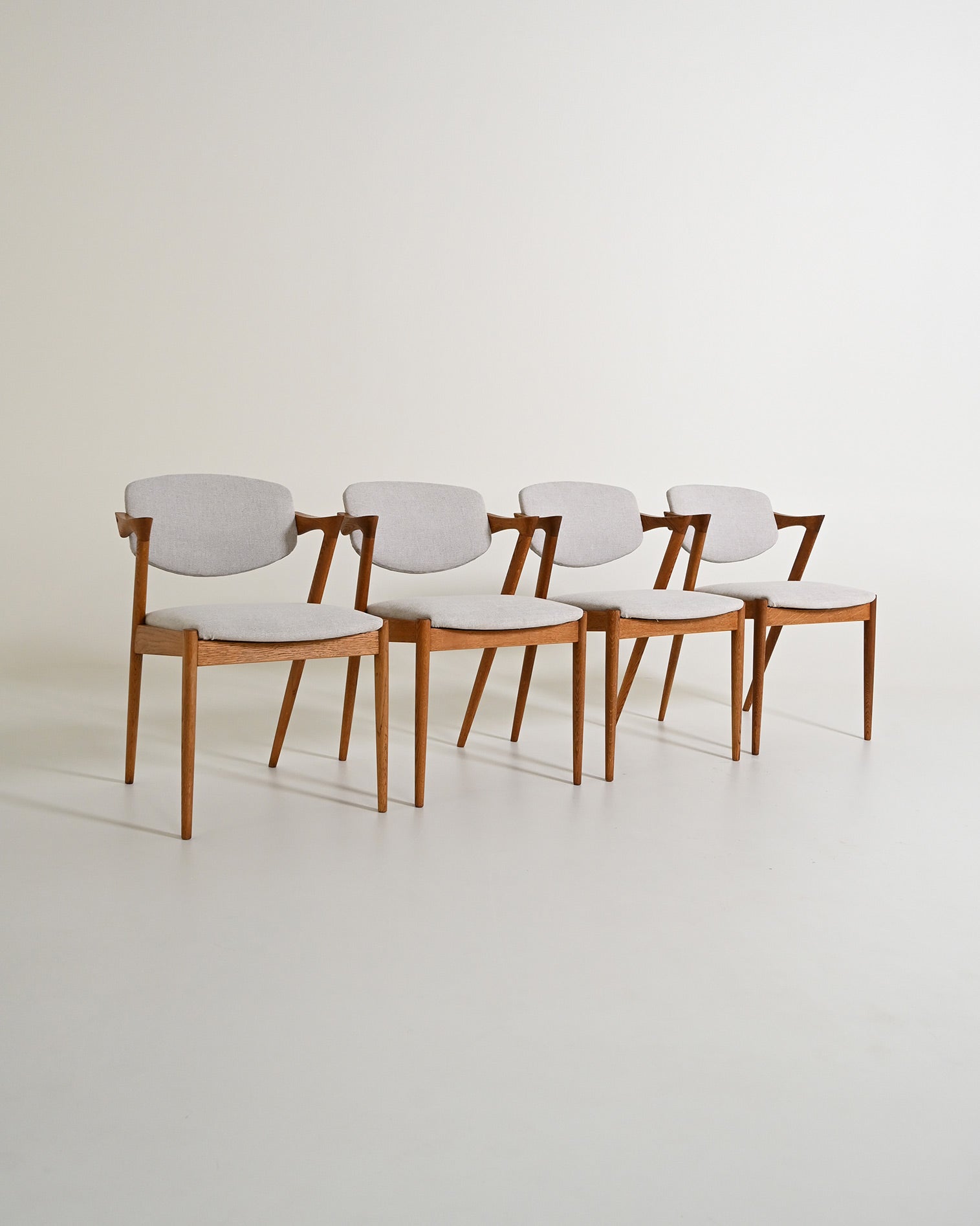 Set di 4 sedie modello “42” di Kai Kristiansen per Schou Andersen Møbelfabrik, Danimarca, anni '60