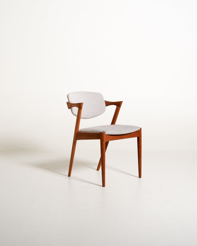 Set di 4 sedie modello “42” di Kai Kristiansen in teak per Schou Andersen Møbelfabrik, Danimarca, anni '60