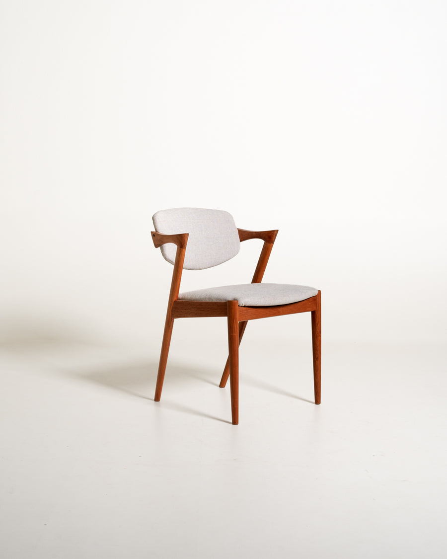Set di 4 sedie modello “42” di Kai Kristiansen in teak per Schou Andersen Møbelfabrik, Danimarca, anni '60
