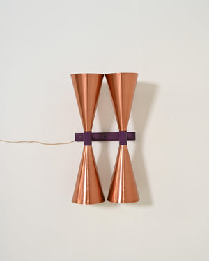 Coppia di appliques in rame modello “S-2021” di Hans-Agne Jakobsson, anni '60