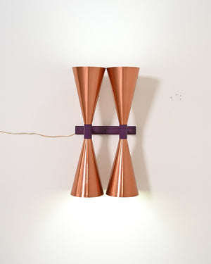 Coppia di appliques in rame modello “S-2021” di Hans-Agne Jakobsson, anni '60