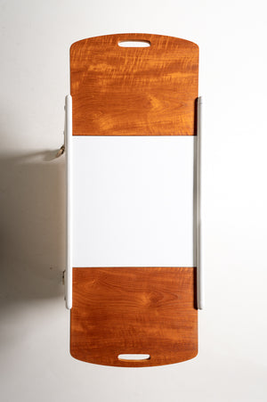 Carrello bianco "Thea" di Yngve Ekström con inserti in teak, anni 60