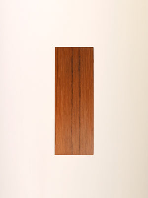 Comodino da parete scandinavo vintage in teak con due cassetti 5