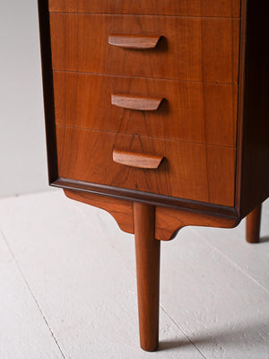 Scrivania ovale in teak anni ’60 5
