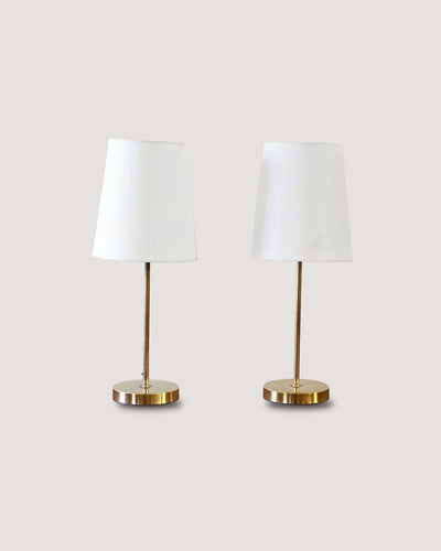 Coppia di abat-jour scandinave in ottone