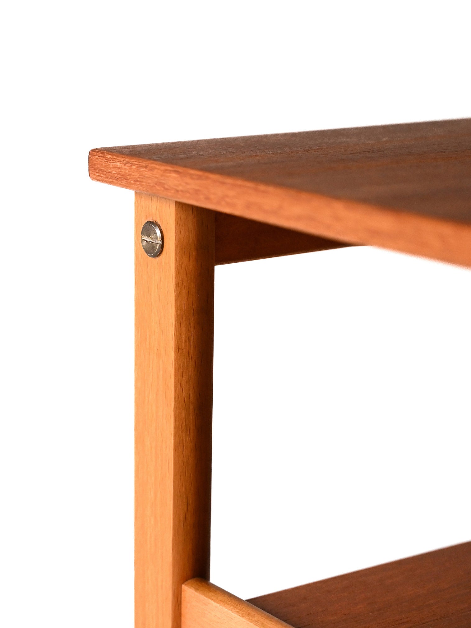 Tavolino scandinavo vintage anni 50 in faggio e teak
