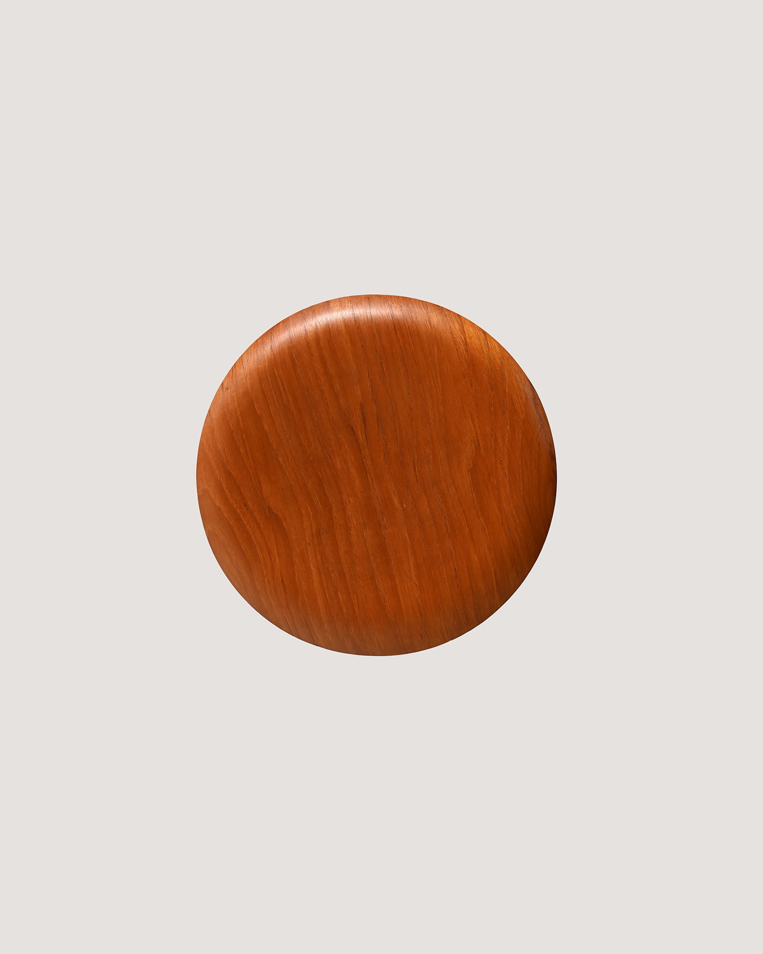 Sgabello scandinavo con seduta rotonda, anni '50/'60