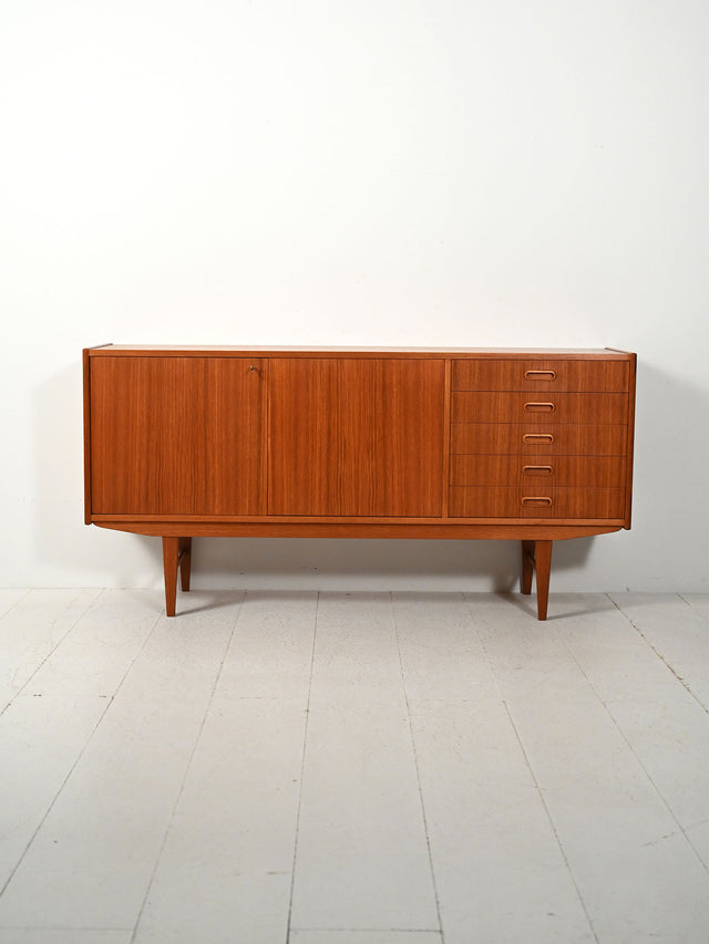 Sideboard scandinavo in teak anni ’50-’60