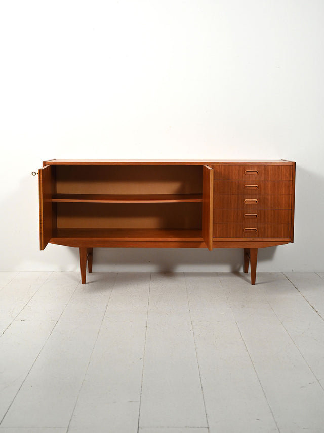 Sideboard scandinavo in teak anni ’50-’60