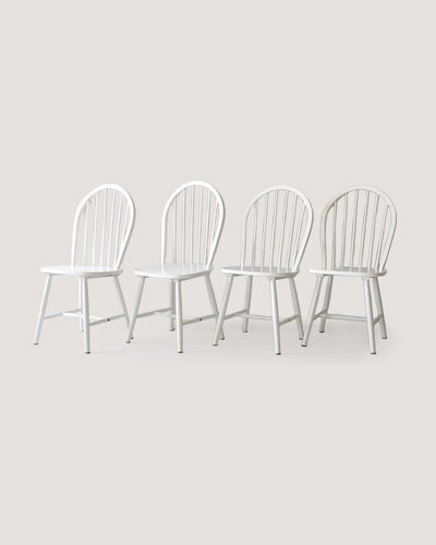 Set di 4 sedie scandinave bianche