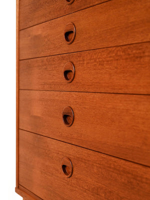 Cassettiera scandinava in teak con sei cassetti, anni ’60 7