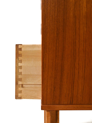 Cassettiera scandinava in teak con sei cassetti, anni ’60 8