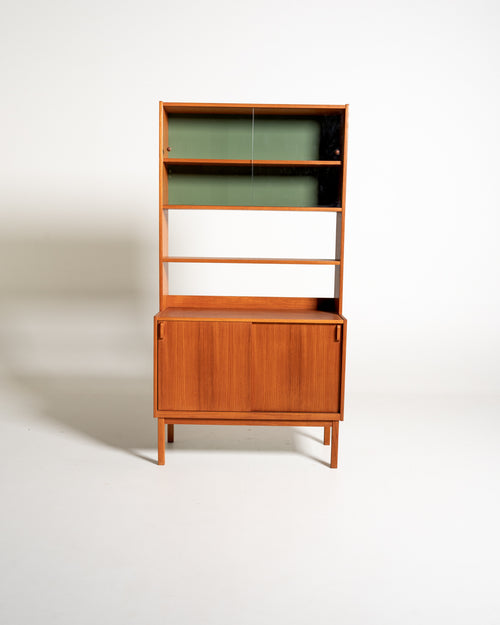 Libreria di Bertil Fridhagen con vetrinetta, anni ’60