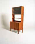 Libreria di Bertil Fridhagen con vetrinetta, anni ’60