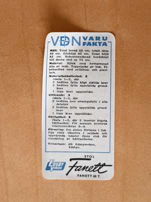 Set di 4 sedie scandinave Fanett di Ilmari Tapiovaara 8
