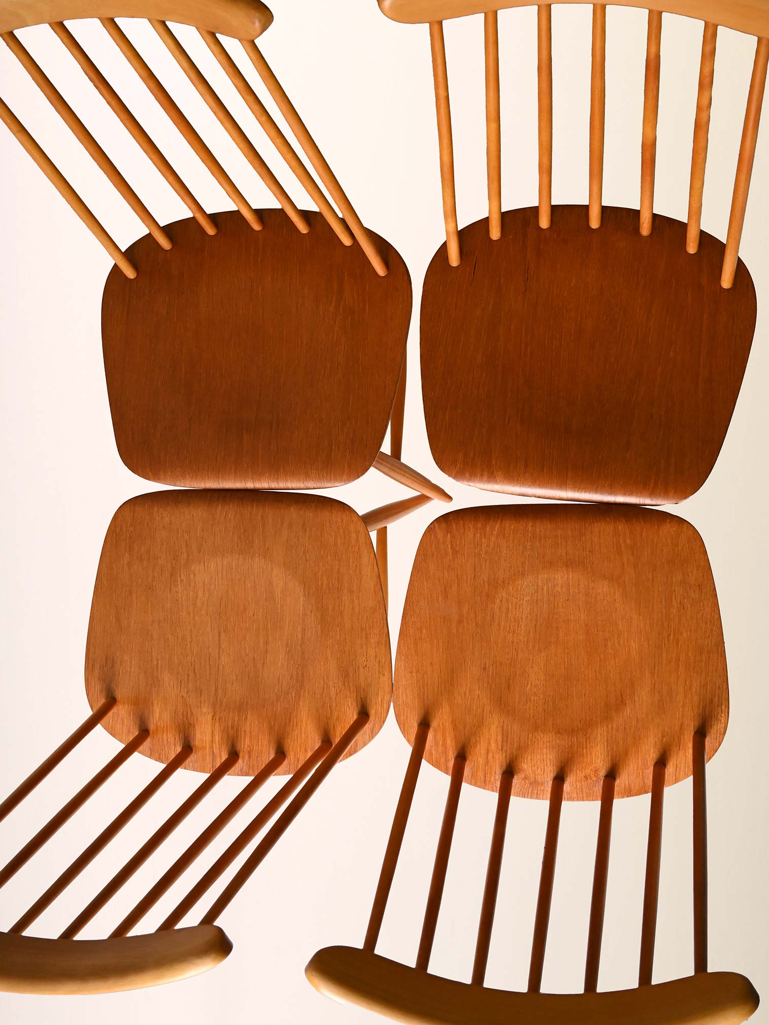 Set di 4 sedie scandinave Fanett di Ilmari Tapiovaara 9