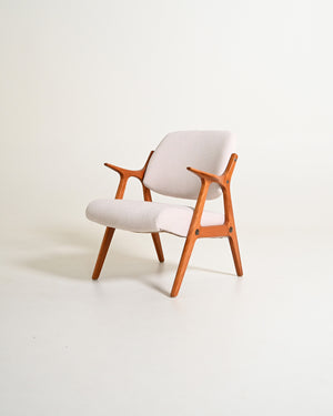 Poltrona scandinava in rovere, anni '60