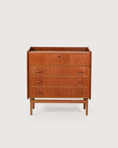Toeletta con cassettiera scandinava in teak anni 50/60
