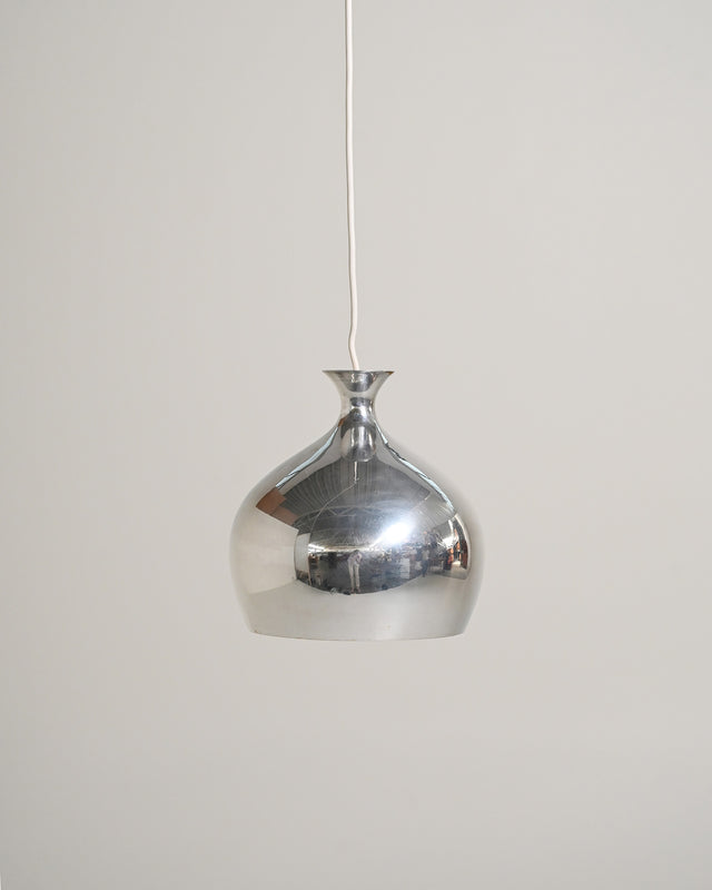 Lampada da soffitto in metallo cromato, Scandinavia, anni '60