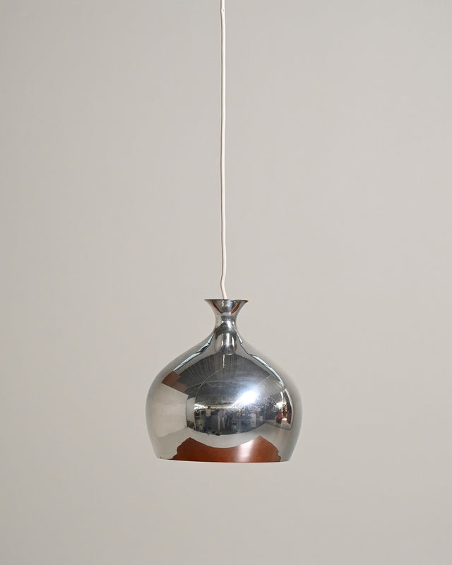 Lampada da soffitto in metallo cromato, Scandinavia, anni '60