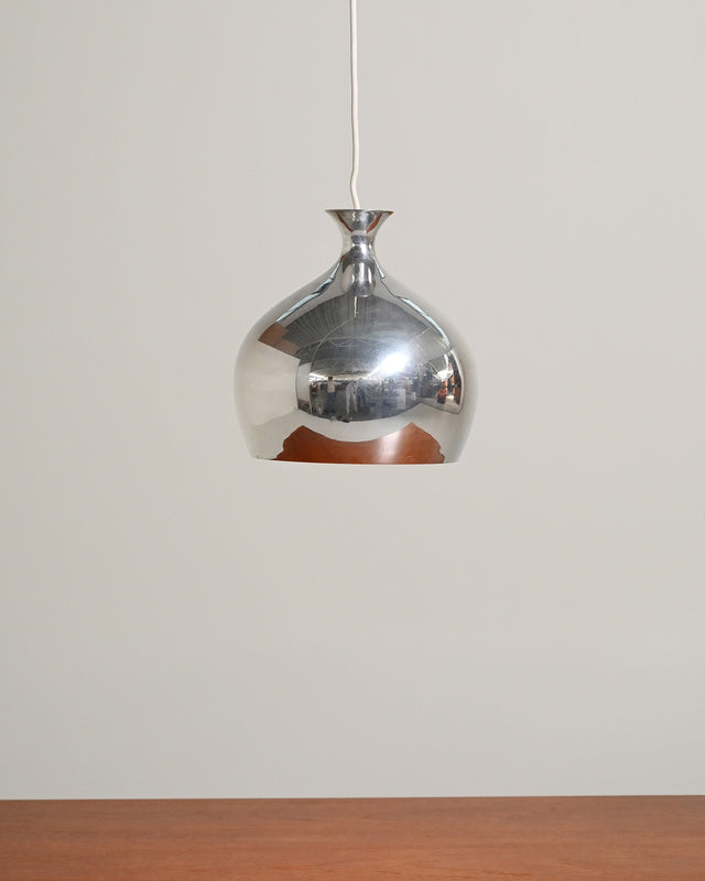 Lampada da soffitto in metallo cromato, Scandinavia, anni '60