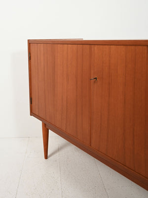 Sideboard scandinavo con cassetti a tegola anni 50 6