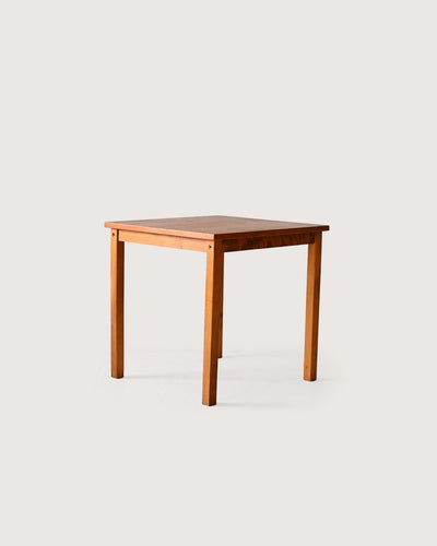 Coffee table scandinavo vintage in rovere con inserti in radica