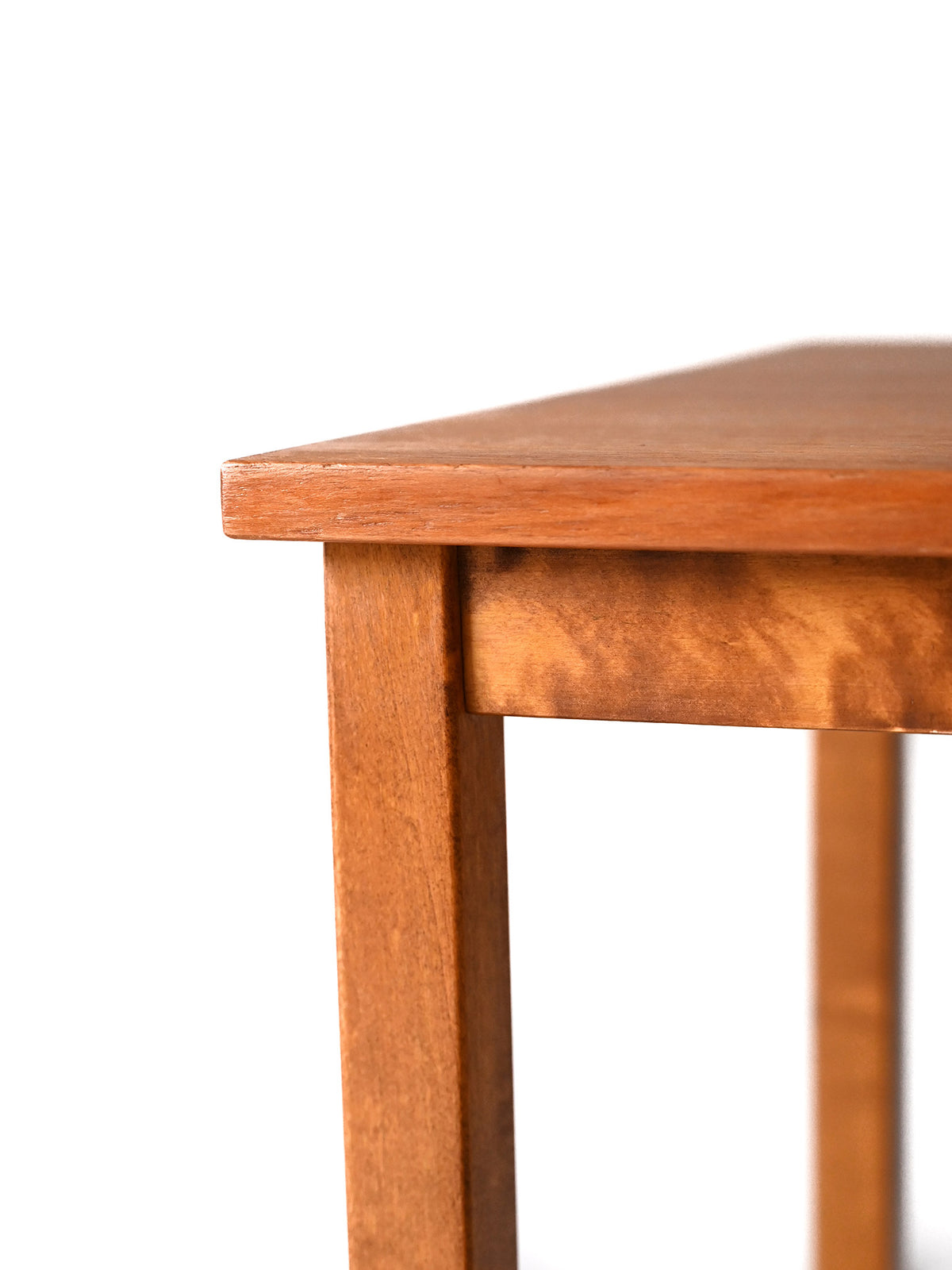 Coffee table scandinavo vintage in rovere con inserti in radica