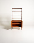Libreria scandinava vintage in teak con mobile contenitore