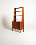 Libreria scandinava vintage in teak con mobile contenitore