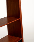 Libreria scandinava vintage in teak con mobile contenitore