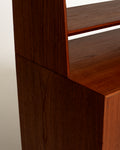 Libreria scandinava vintage in teak con mobile contenitore