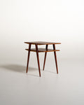 Tavolino a due livelli in teak e mogano, anni ’50